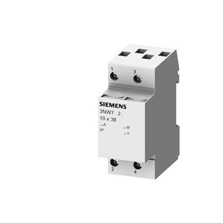 3NW7323 - 3NW7323 SIEMENS SENTRON, cylindrical fuse holder, 8x32 mm, 2-pole, In: 20 A, Un AC: 400 V