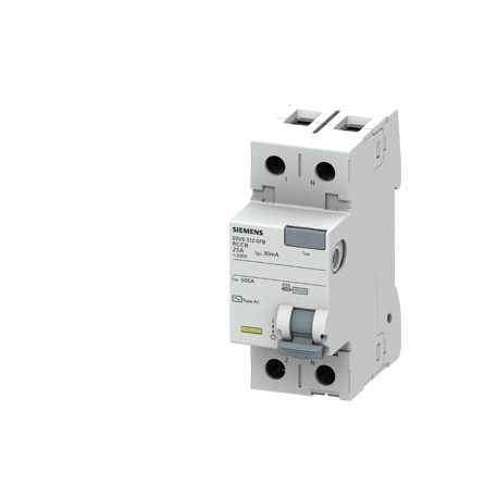 5SV5312-0FB - 5SV5312-0FB SIEMENS Residual current operated circuit breaker, 2-pole, Type AC, In: 25 A, 30 mA, Un AC: 230 ..
