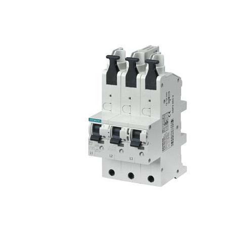 5SP3850-2 - 5SP3850-2 SIEMENS Main miniature circuit breaker (SHU), 3x 1-pole, E 50A, 230/400 V Mounting on 40 mm busbars