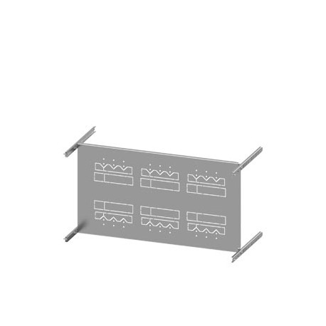 8PQ6000-3BA00 - 8PQ6000-3BA00 SIEMENS SIVACON S4 mounting plate 3VL4 up to 400A 3/4-pole, fixed plug withdrawable H: 400mm W..
