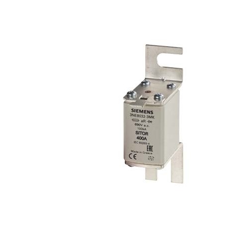 3NE8020-3MK - 3NE8020-3MK SIEMENS SITOR fuse link, with Bolt-on links, NH00, In: 80 A, gR, Un AC: 690 V, Un DC: 440 V, fro..