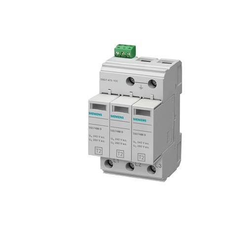 5SD7473-1 - 5SD7473-1 SIEMENS Surge arrester Type 2 UC 600 V AC Pluggable protective modules 3-pole, 3+0 circuit for IT ..