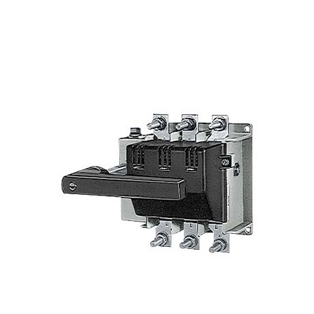 3KE4330-0BA - 3KE4330-0BA SIEMENS switch disconnector, 3-pole I 400A, U 690V front mounted rotary operator with black hand..