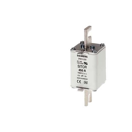 3NE3222 - 3NE3222 SIEMENS SITOR fuse link, with slotted blade contacts, NH1, In: 125 A, aR, Un AC: 1000 V, front indic..