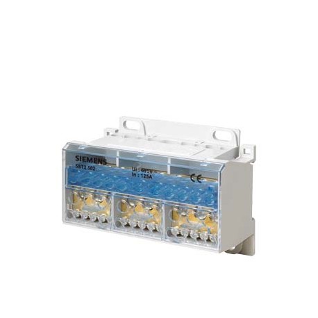 5ST2502 - 5ST2502 SIEMENS Distribution block 4-pole, 125 A, 690V Input: 1x 25/35 mm2 Output: 4x 16+7x 10 mm2 for insta..