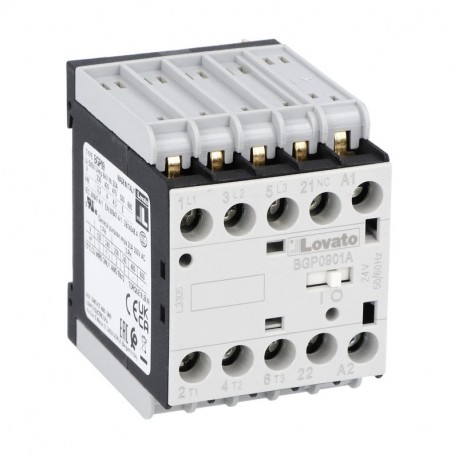 11BGP0901A04860 - 11BGP0901A04860 LOVATO THREE-POLE CONTACTOR, IEC OPERATING CURRENT IE (AC3) 9A, AC COIL 60HZ, 48VAC, 1NC AUX..