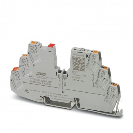 PTCB E1 24DC/4A NO - PTCB E1 24DC/4A NO 2909906 PHOENIX CONTACT Electronic device circuit breaker