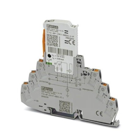 TTC-6P-2X1-F-48DC-PT-I - TTC-6P-2X1-F-48DC-PT-I 2908209 PHOENIX CONTACT Surge protection, consisting of protective plug and base elem..