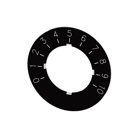 3SU1900-0BG16-0SA0 - 3SU1900-0BG16-0SA0 SIEMENS Labeling plate for potentiometer, black label, white font, with inscription: 0.....