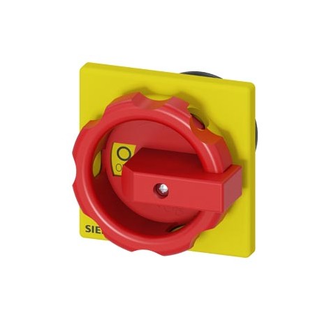 3LD9344-3C - 3LD9344-3C SIEMENS rotary operating mechanism, red / yellow 66x66 mm Front plate mounting Central hole mount..