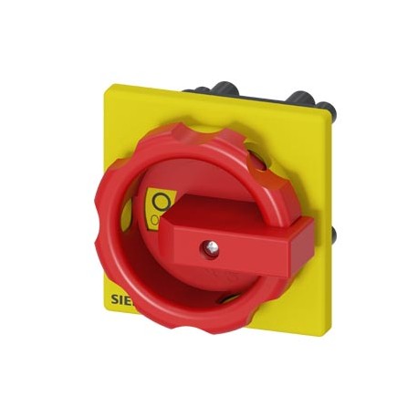 3LD9344-5C - 3LD9344-5C SIEMENS rotary operating mechanism, red / yellow 66x66 mm Front plate mounting Central hole mount..