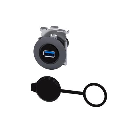 3SU1960-0GA80-0AA0 - 3SU1960-0GA80-0AA0 SIEMENS USB port, 30 mm, Metal matt, sand gray