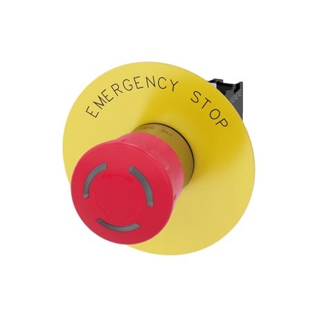 3SU1158-1HB20-1PT0 - 3SU1158-1HB20-1PT0 SIEMENS EMERGENCY STOP mushroom pushbutton, illuminable, 22 mm, round, metal, shiny, red,..