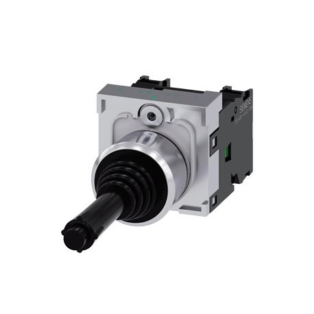 3SU1150-7BA88-1NA0 - 3SU1150-7BA88-1NA0 SIEMENS Coordinate switch, 22 mm, round, metal shiny, black, 2 switch positions, horizont..