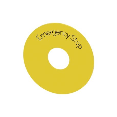 3SU1900-0BB31-0DA0 - 3SU1900-0BB31-0DA0 SIEMENS Washer for emergency stop, yellow, with inscription: EMERGENCY STOP, outer diamet..