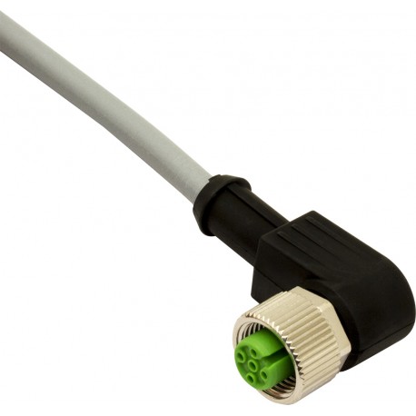 CD12M/0B-100C1US - CD12M/0B-100C1US MICRO DETECTORS Connector Female M12 90° 4 poles cable PVC 10 m CSA
