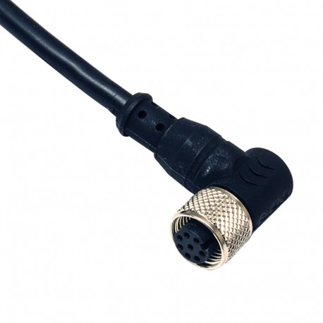 CD12M/0E-100C1 - CD12M/0E-100C1 MICRO DETECTORS Connector Female M12 90° 8 poles, cable PVC 10m