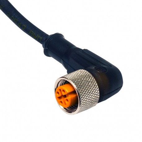 CD12M/LB-100C5 - CD12M/LB-100C5 MICRO DETECTORS Connector Female M12 90° 4 poles cable PUR 5m with 3 LEDs