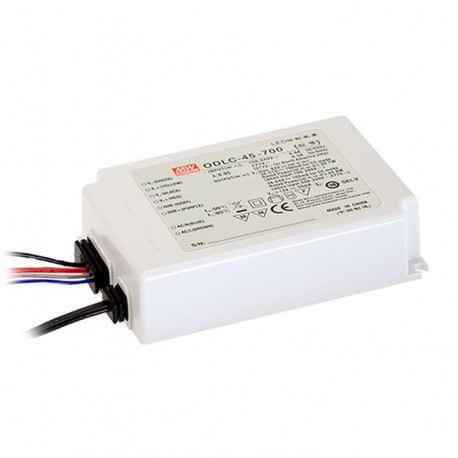 ODLC-65-700DA - ODLC-65-700DA MEANWELL AC-DC Constant Current mode (CC) LED driver with PFC, Input range 180-295VAC, Output ..