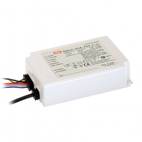 ODLC-45A-350 - ODLC-45A-350 MEANWELL AC-DC Constant Current mode (CC) LED driver with PFC, Input range 90-295VAC, Output 95..