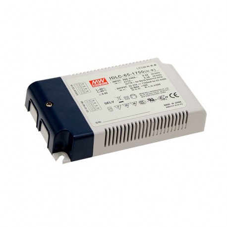 IDLC-65A-1400 - IDLC-65A-1400 MEANWELL AC-DC Constant Current LED Driver (CC) with PFC, Output 46VDC / 1.4A, 2 in 1 dimming ..