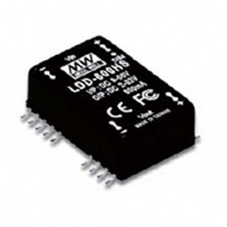 LDD-300HS - LDD-300HS MEANWELL DC-DC Step down LED driver Constant Current (CC), Input 9-56VDC, Output 0.3A / 2-52VDC, P..