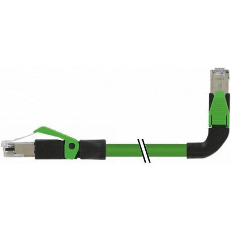 7000-74367-7960500 - 7000-74367-7960500 MURRELEKTRONIK RJ45 male 0° / RJ45 male 90° left, Ethernet PUR 2x2xAWG22 shielded green U..