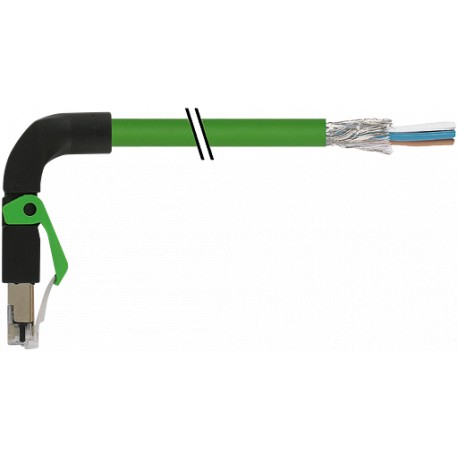 7000-74241-7961000 - 7000-74241-7961000 MURRELEKTRONIK RJ45 male 90°down with cable, Ethernet PUR 2x2xAWG22 shielded green UL/CSA..