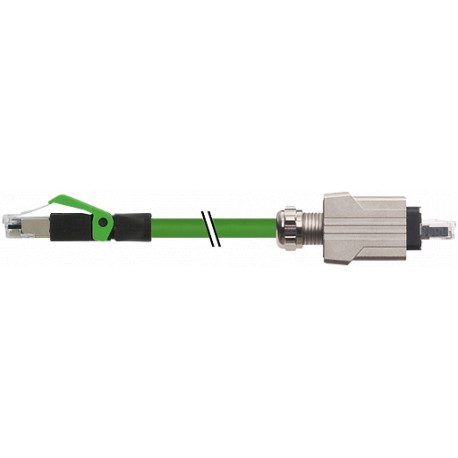 7000-74305-7966000 - 7000-74305-7966000 MURRELEKTRONIK RJ45 Push Pull male 0°/ RJ45 male 0° Ethernet PUR 2x2xAWG22 shielded green..