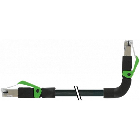 7000-74327-8510100 - 7000-74327-8510100 MURRELEKTRONIK RJ45 male 0° / RJ45 male 90° up, Ethernet PUR 2x2xAWG22 shielded black UL/..