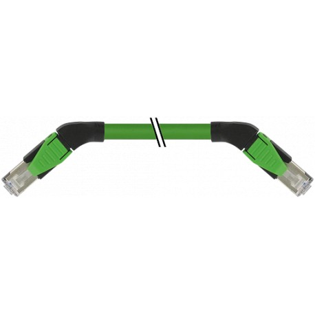 7000-74561-7940250 - 7000-74561-7940250 MURRELEKTRONIK RJ45 male 45°left /RJ45 male 45°right Ethernet PUR 2x2xAWG22 shielded gree..