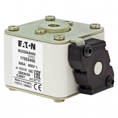 170E8406 - 170E8406 EATON ELECTRIC Fuse-link, high speed, 800 A, AC 400 V, size 2, aR, IEC, with indicator
