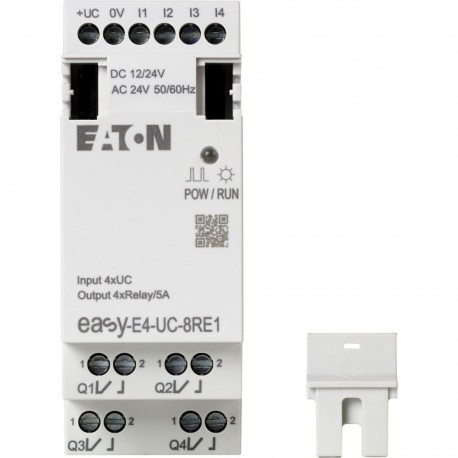 EASY-E4-UC-8RE1 - EASY-E4-UC-8RE1 197217 Y7-197217 EATON ELECTRIC I/O expansion, For use with easyE4, 12/24 V DC, 24 V AC, Inp..