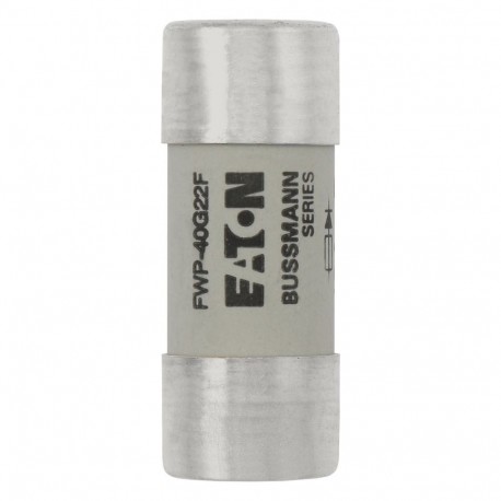 Fuse 40A 690VAC gR 22x58 - Fuse 40A 690VAC gR 22x58 FWP-40G22F EATON ELECTRIC Fuse-link, high speed, 40 A, AC 690 V, 22 x 58, gR, IEC, ..
