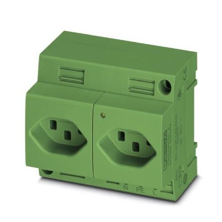 EO-J/UT/LED/DUO/GN - EO-J/UT/LED/DUO/GN 0804104 PHOENIX CONTACT Double socket