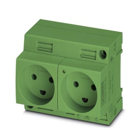 EO-K/UT/LED/DUO/GN - EO-K/UT/LED/DUO/GN 0804118 PHOENIX CONTACT Double socket