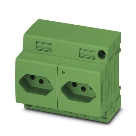 EO-N/UT/LED/DUO/GN - EO-N/UT/LED/DUO/GN 0804145 PHOENIX CONTACT Double socket
