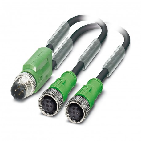 SAC-3P-M12Y/2X0,3-PUR/M12FS - SAC-3P-M12Y/2X0,3-PUR/M12FS 1077271 PHOENIX CONTACT Sensor/actuator cable SAC-3P-M12Y/2X0,3-PUR/M12FS 1077271