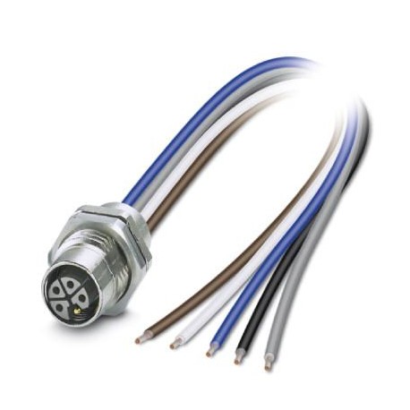 SACC-DSI-M12FSL4FEM16/0,2GR-1,5 - SACC-DSI-M12FSL4FEM16/0,2GR-1,5 1425630 PHOENIX CONTACT Flush-type connector