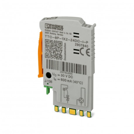 TTC-6P-1X2-24DC-I-P - TTC-6P-1X2-24DC-I-P 2907840 PHOENIX CONTACT Protección enchufable contra sobretensiones con indicador de est..
