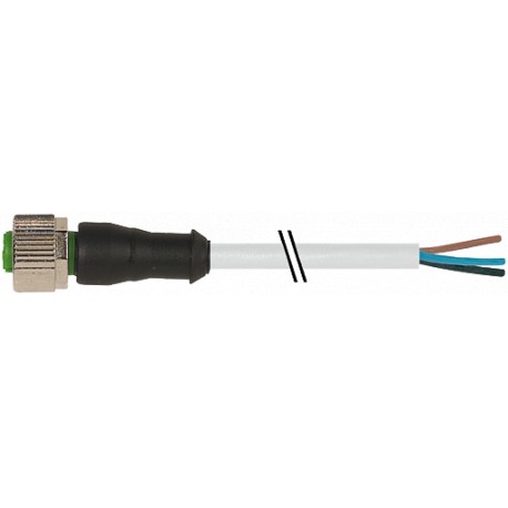 7000-12191-2362500 - 7000-12191-2362500 MURRELEKTRONIK M12 female 0° with cable PUR 3x0.75 gray UL/CSA + drag chain 25m