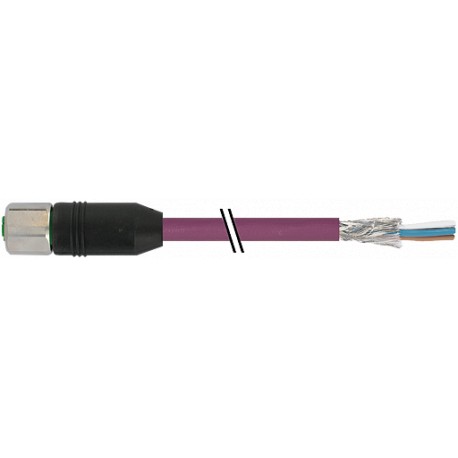 7004-13225-8030300 - 7004-13225-8030300 MURRELEKTRONIK M12 female 0° with cable DeviceNet V4A PUR AWG24 + AWG22 shielded violet U..