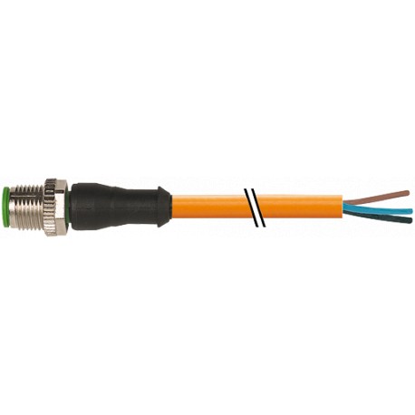 7000-12021-8460050 - 7000-12021-8460050 MURRELEKTRONIK M12 male 0° with cable PUR 4x0.34 orange UL/CSA + robot + drag chain 0,5m