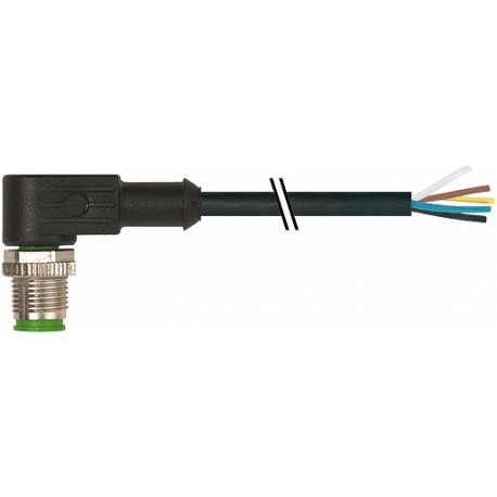 7000-12121-6350100 - 7000-12121-6350100 MURRELEKTRONIK M12 male 90° with cable PUR 5X0.34 black UL/CSA, drag chain 1m
