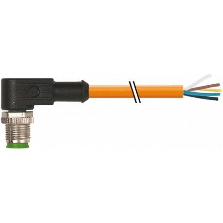 7000-12121-8520030 - 7000-12121-8520030 MURRELEKTRONIK M12 male 90° with cable PUR 4X0.34 + 1x0.5 orange UL,CSA + robot + drag ch..