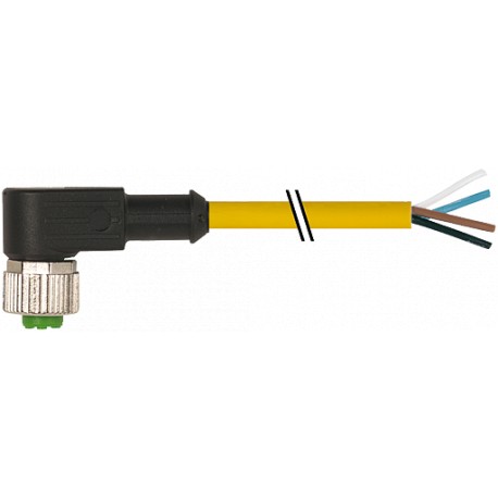 7000-12341-0240500 - 7000-12341-0240500 MURRELEKTRONIK M12 female 90° with cable PUR 4x0.34 yellow UL/CSA 5m