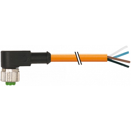 7000-12341-8460150 - 7000-12341-8460150 MURRELEKTRONIK M12 female 90° with cable PUR 4X0.34 orange UL/CSA + robot + drag chain 1...