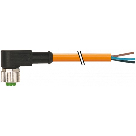 7000-12361-8520060 - 7000-12361-8520060 MURRELEKTRONIK M12 female 90° with cable PUR 4X0.34 + 1x0.5 orange UL,CSA + robot + drag ..