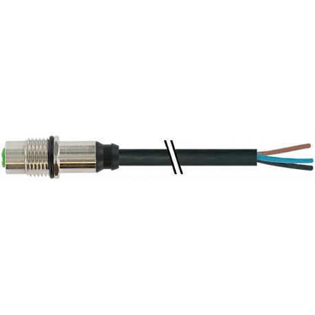 7000-13617-6140100 - 7000-13617-6140100 MURRELEKTRONIK M12 female receptacle A-cod. with cable rear mount PVC 4x0.34 black UL/CSA..