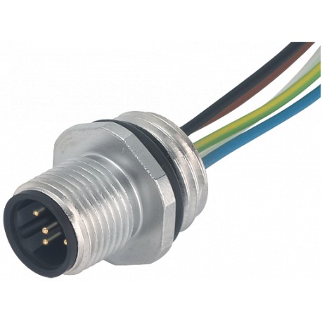 7000-14121-9750100 - 7000-14121-9750100 MURRELEKTRONIK M12 male flange plug B-cod. front mount PE-wire 5X0.34 1m
